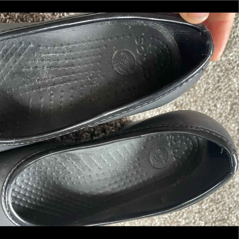 CROCS Black Wedge Pumps
